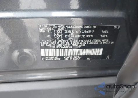 2019 Toyota Rav4 Xle from USA, damaged, VIN 2T3P1RFV3KW004688